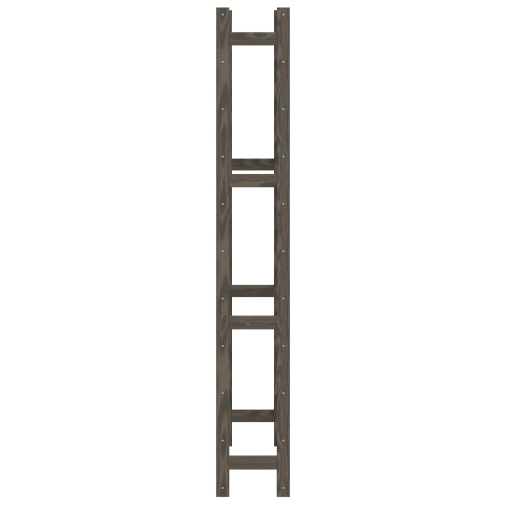 Wine Rack for 77 Bottles Grey Solid Wood Pine